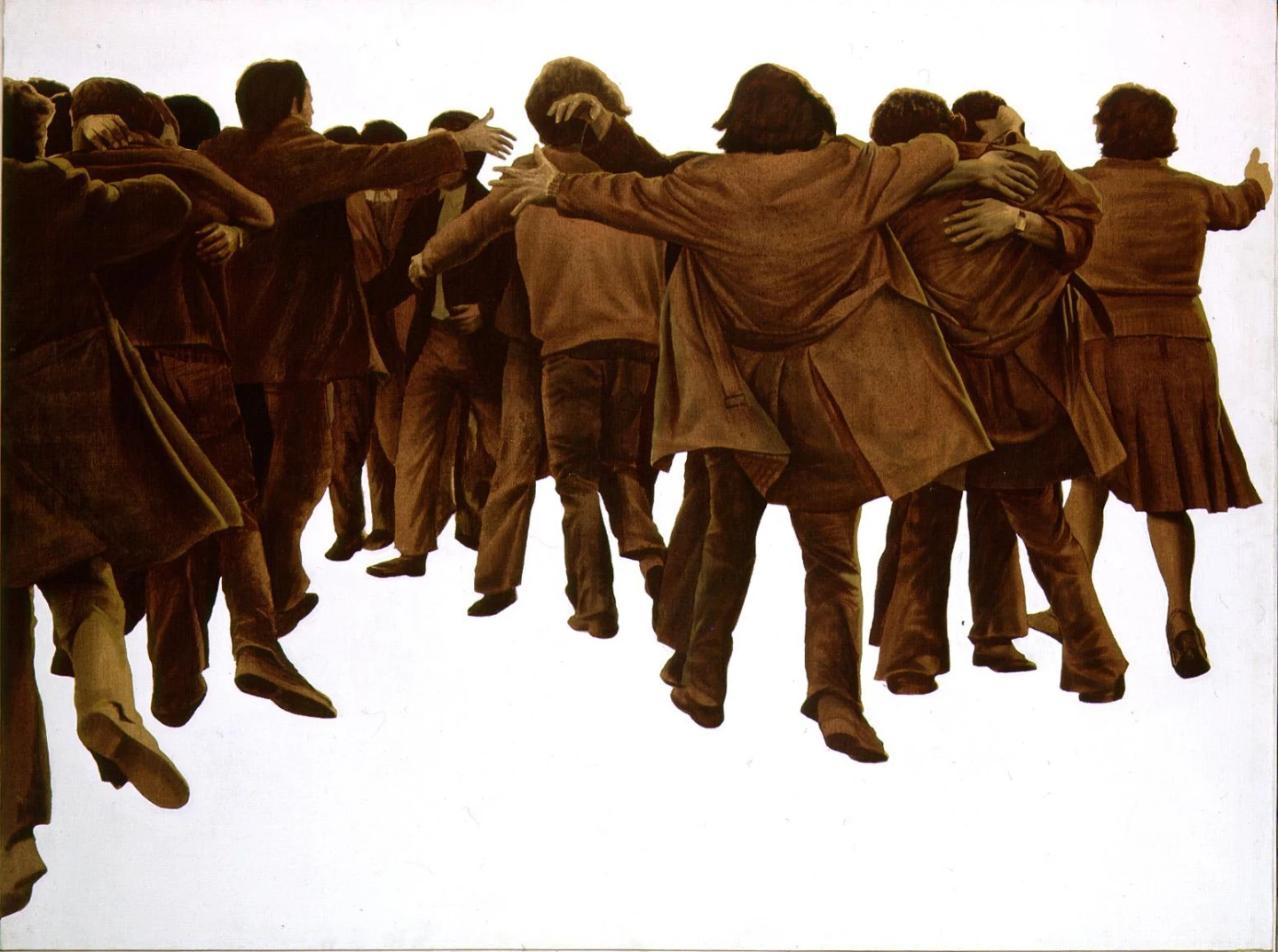 Juan Genovés. El abrazo, 1976. Pintura. Colección Museo Nacional Centro de Arte Reina Sofía, Madrid
