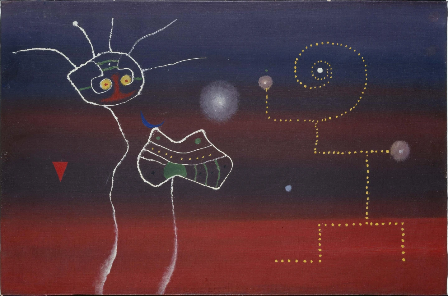 Antonio Saura. El primer consejo, 1950. Pintura. Colección Museo Nacional Centro de Arte Reina Sofía, Madrid