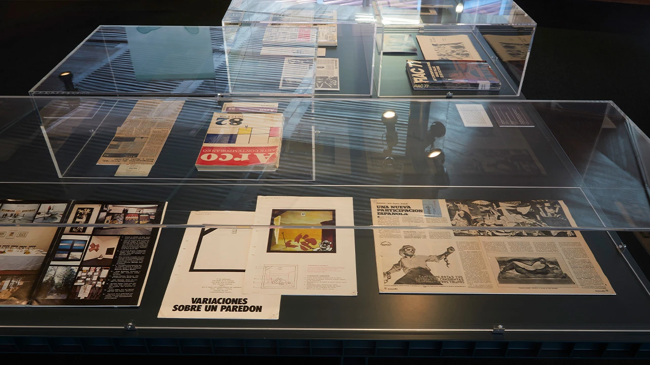 Vista de la muestra documental Crónicas de un discurso. La Galería Juana Mordó en el arte posfranquista, 2022