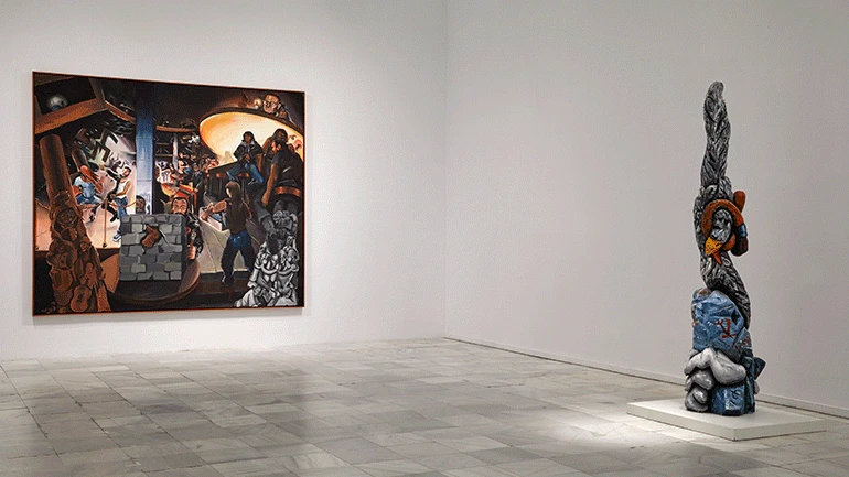 Vista de la exposición Jörg Immendorff. La tarea del pintor