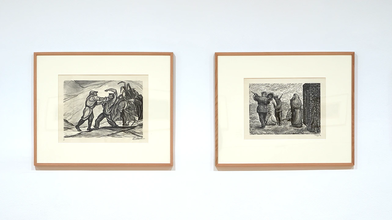 Vista de la exposición De Posada a Isotype, de Kollwitz a Catlett, 2022