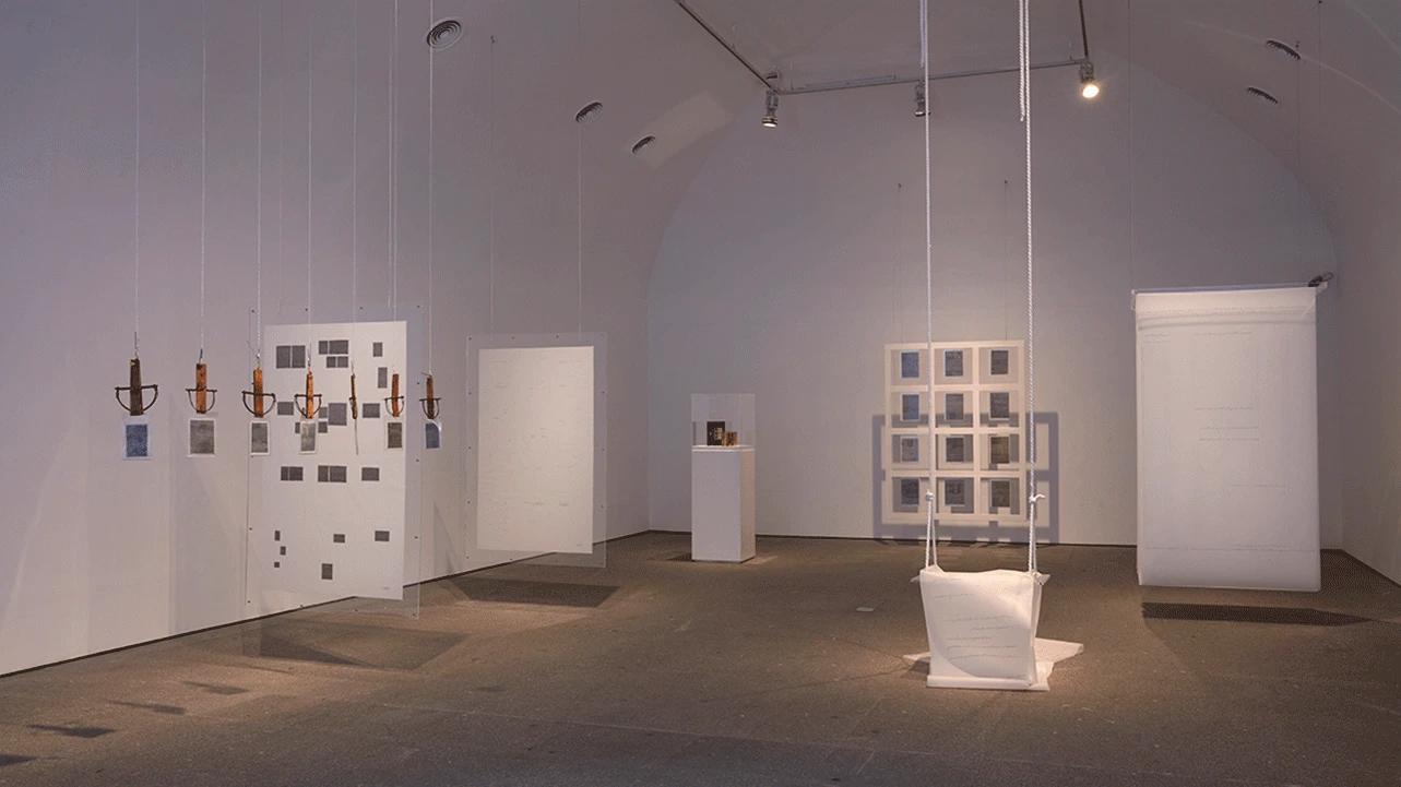 Vista de la exposición Concha Jerez. Que nos roban la Memoria , 2020