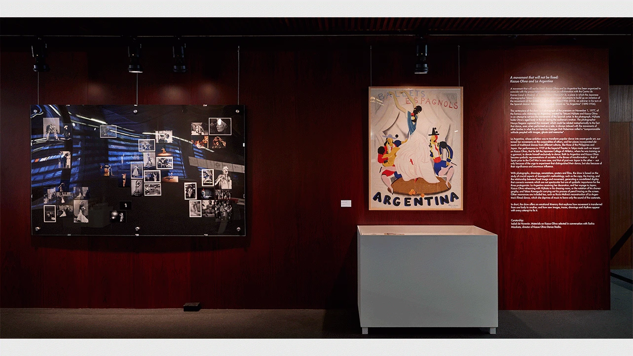 Vista de la exposición Un movimiento que se resiste a ser fijado: Kazuo Ohno y La Argentina, 2018. Fotografía: Joaquín Cortés/Román Lores. Museo Reina Sofía