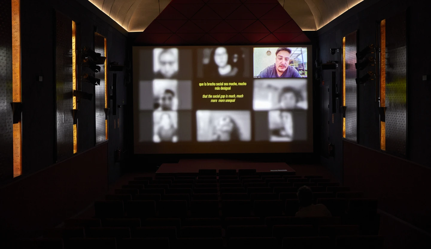 Vista de la exposición Resistencia. Una selección de video sudamericano, 2025. Museo Nacional Centro de Arte Reina Sofí