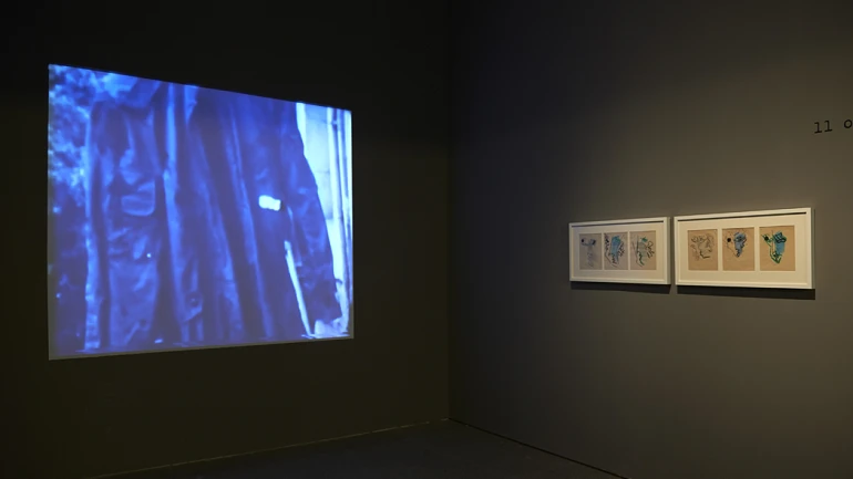 Vista de sala de la exposición Las biografías de Amos Gitai, 2014