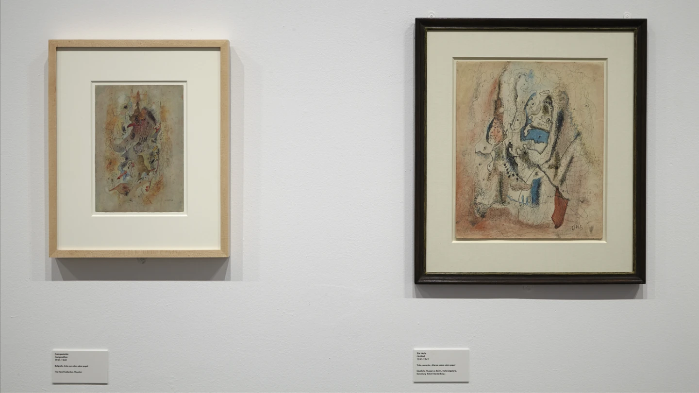 Vista de sala de la exposición Wols: el cosmos y la calle, 2014