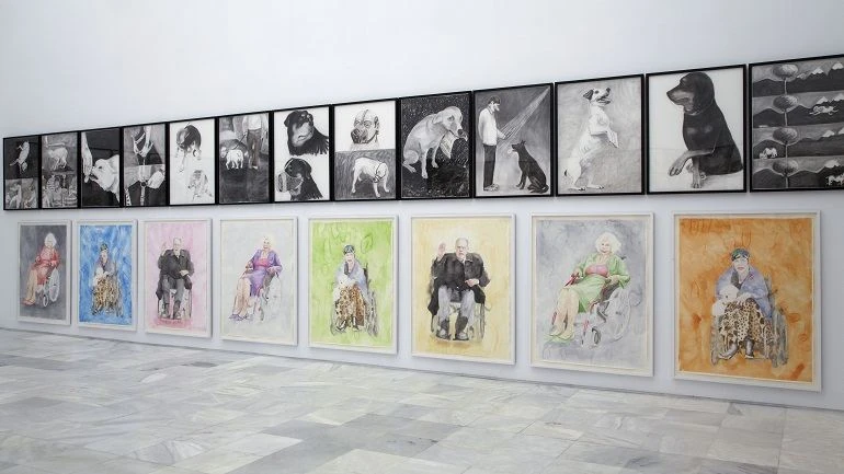 Vista de sala de la exposición. Juan Pérez Agirregoikoa. ¿Queréis un amo? ¡Lo tendréis!, 2012