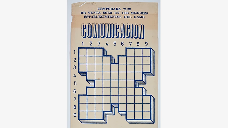 Alberto Corazón, poster for the collection Communication (fragment), 1972. © Alberto Corazón, A+V Agencia of Visual Creators, 2021