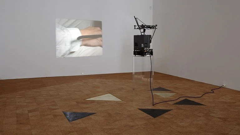 Vista de sala de la exposición. Leonor Antunes. camina por ahí. mira por aquí, 2011