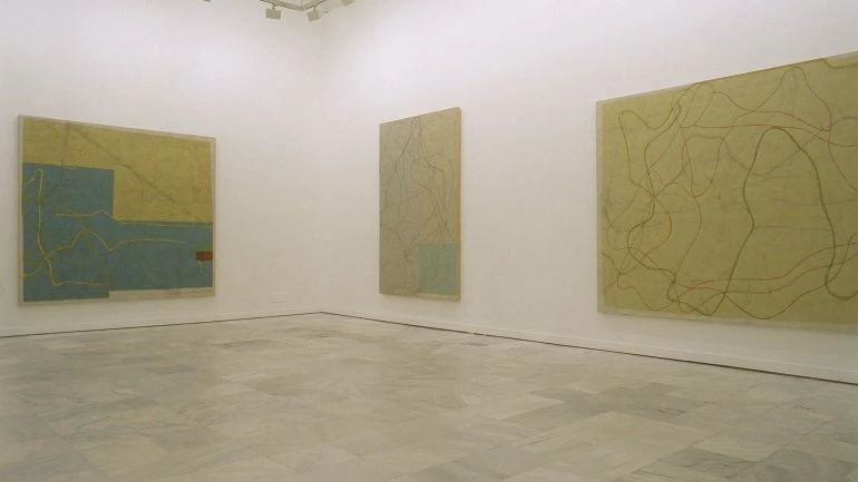 Vista de sala de la exposición. Alejandro Corujeira. La tarea del paisaje, 2002