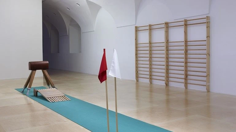 Vista de sala de la exposición. Deimantas Narkevičius. La vida unánime, 2008