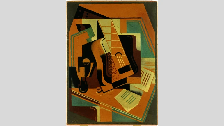 Juan Gris, La guitare [La guitarra], 1918. Imagen, Cortesía de Fundación Telefónica © Fernando Maquieira
