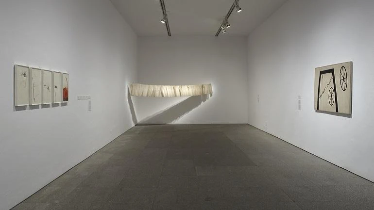 Vista de sala de la exposición. León Ferrari y Mira Schendel: El alfabeto enfurecido, 2009