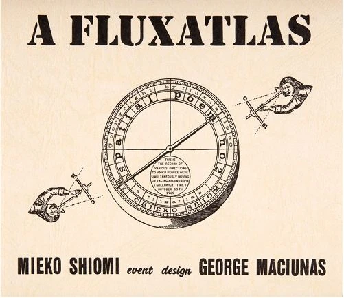 Mieko Shiomi. A fluxatlas: Spatial Poem 1965 (facsímile de 1992). Cartel