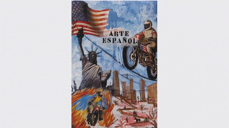 Patricia Gadea. Sin título. Serie Circo, 1992. Técnica mixta y collage sobre cartulina y lienzo, 146 x 97 cm. Colección particular