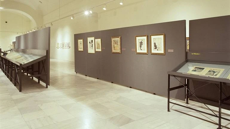Vista de sala de la exposición. Juan Gris, dibujante de prensa: de Madrid a Montmartre, 2003