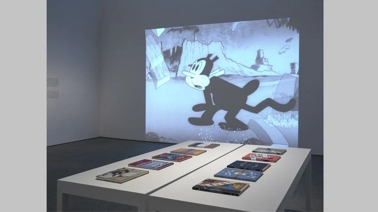 Vista de sala de la exposición George Herriman. Krazy Kat es Krazy Kat es Krazy Kat