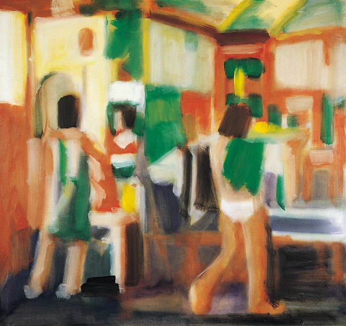 Manolo Quejido, Espejo, 1984. Óleo sobre lienzo, 204 x 218 cm. Cortesía Galería Miguel Marcos, Barcelona. © VEGAP, Madrid, 2013