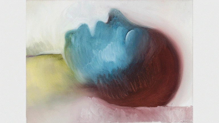 Miriam Cahn, schlafen, Installation, variable dimensions. Detail: oil on canvas No. 1 of 13. Gallery Meyer Riegger Karlsruhe and Gallery Jocelyn Wolff. Photo: Francois Doury © Miriam Cahn