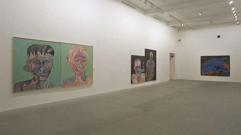 Vista de sala de la exposición. Bhupen Khakhar, 2002