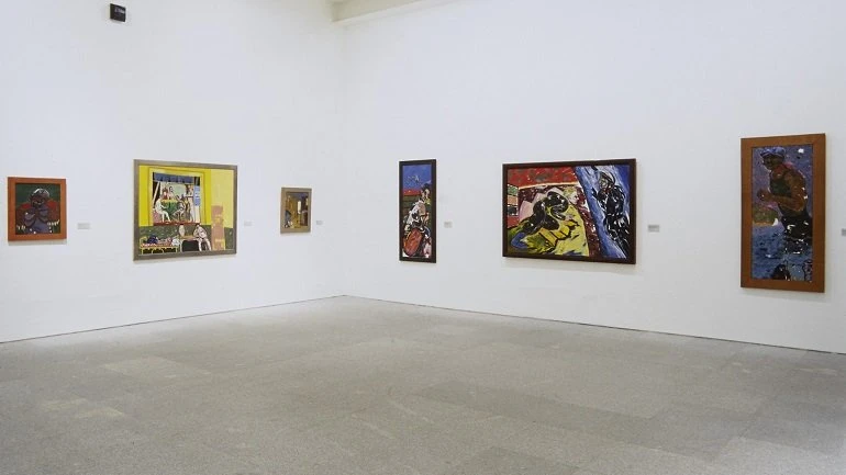 Vista de sala de la exposición. R. B. Kitaj. Un americano en Europa, 1998