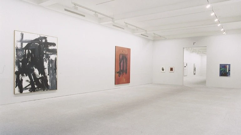Vista de sala de la exposición. Franz Kline. Arte y estructura de la identidad, 1994