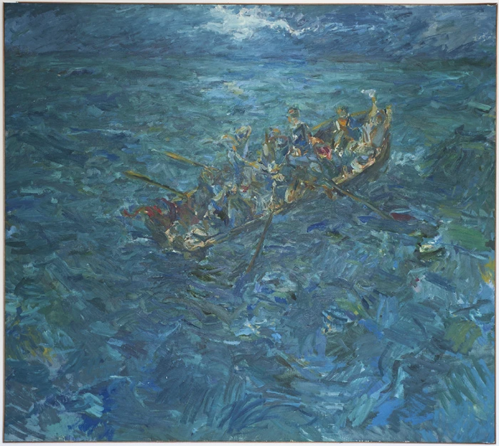 Miguel Ángel Campano, Naufragio, 1983. Óleo sobre lienzo, 200 x 220 cm. Colección particular. © VEGAP, Madrid, 2013