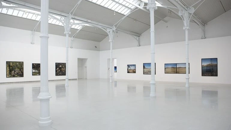 Vista de sala de la exposición. Jean-Luc Mylayne. Trazos del cielo en manos del tiempo, 2010