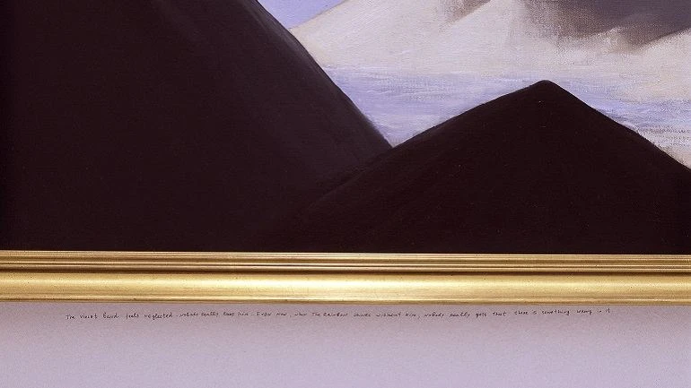 Vista de sala de la exposición. Nedko Solakov. Paisajes románticos con elementos ausentes, 2003