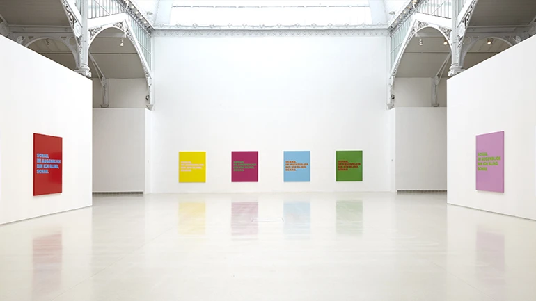 Vista de sala de la exposición Rémy Zaugg. Cuestiones de percepción, 2016