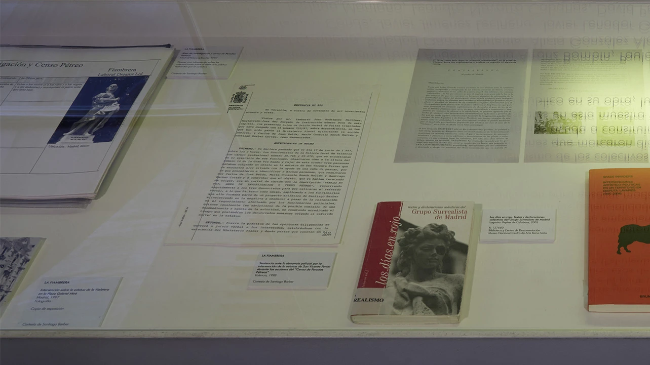 Vista de la muestra documental Resistencias lúdico-políticas en el Madrid de los 90,  2022