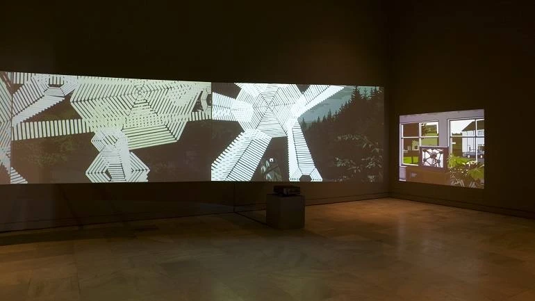 Vista de sala de la exposición Vicente Blanco. Algunas veces pasa cuando estáis dormidos, 2004