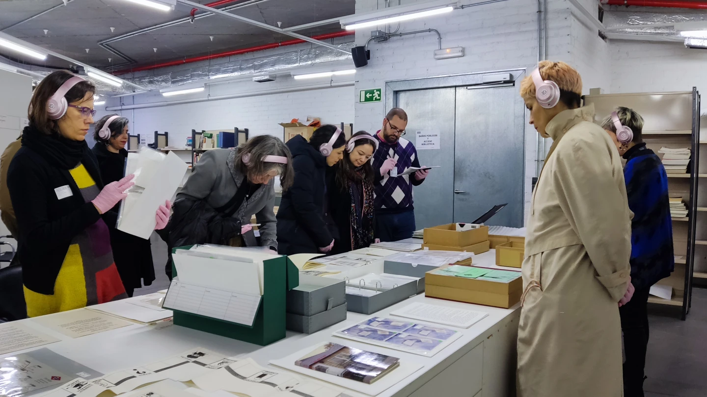 Activation “There Are Reasons to Make Words Tremble Because Action Was There in Our Beginnings,” Archives of the Commons V. Fungi Memory, Museo Reina Sofía, November 30, 2023. Photograph: CANDELA