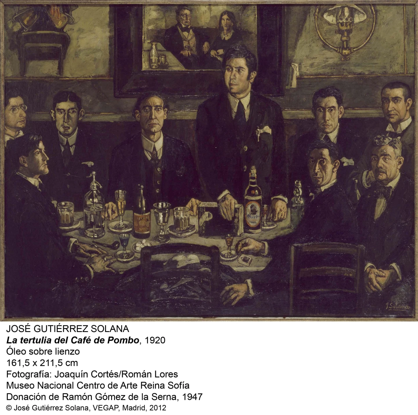José Gutiérrez Solana. La tertulia del Café de Pombo, 1920