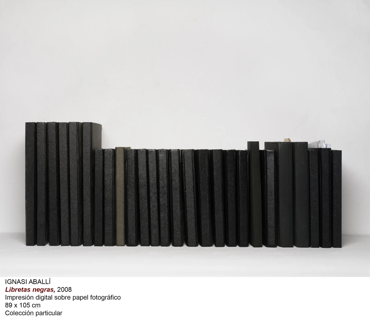 Ignasi Aballí Libretas negras, 2008