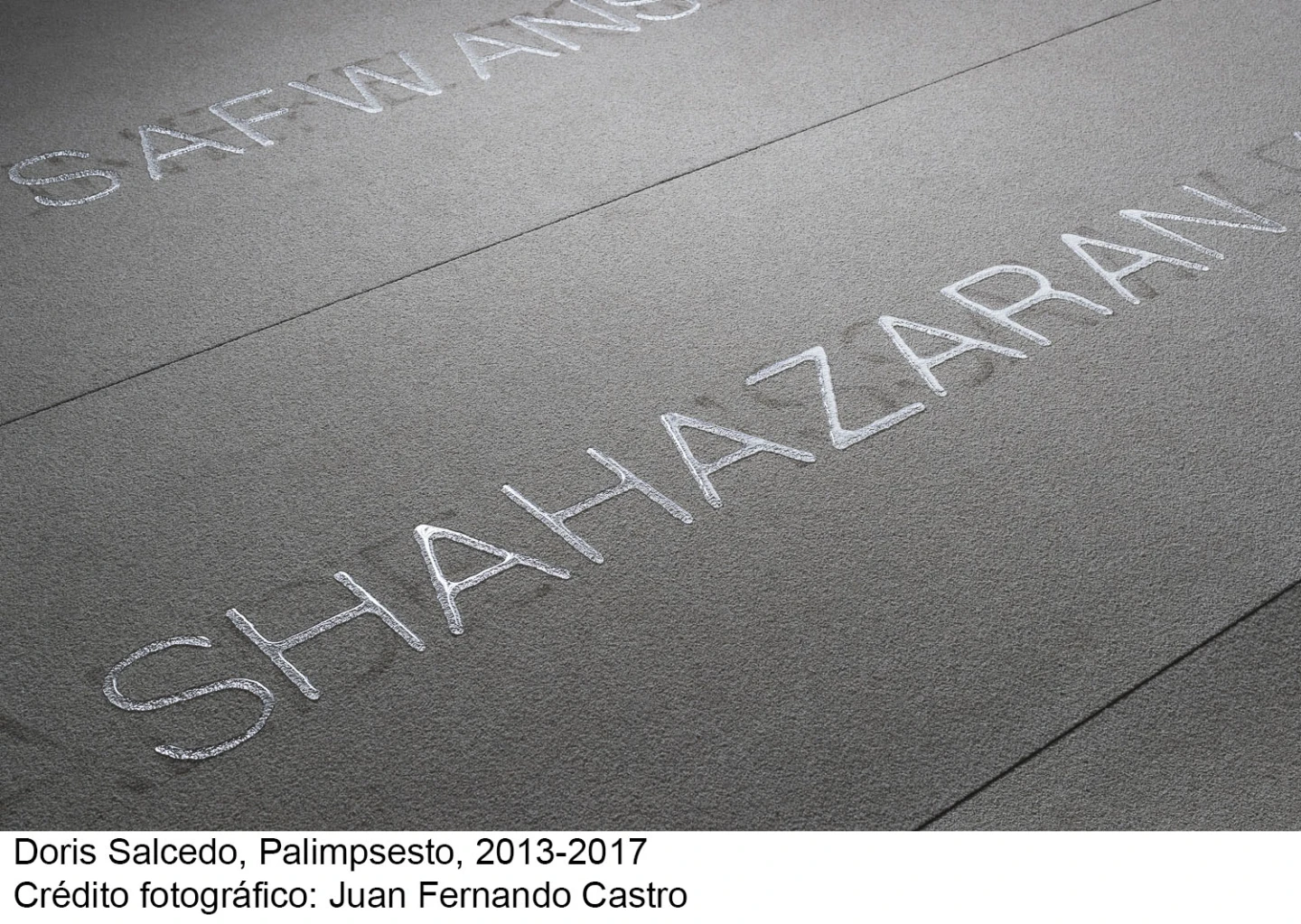 Doris Salcedo.Palimpsesto