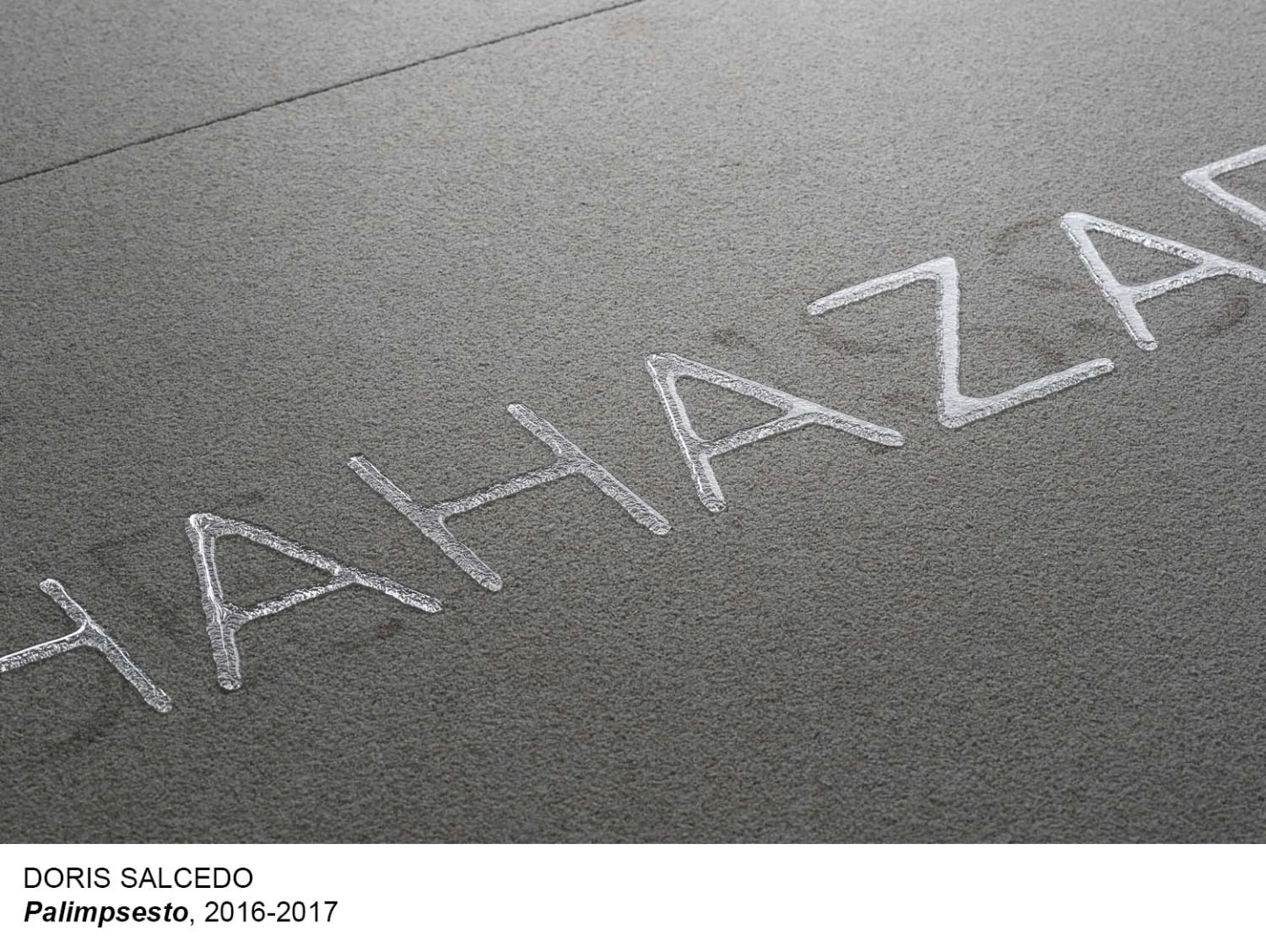 Doris Salcedo.Palimpsesto