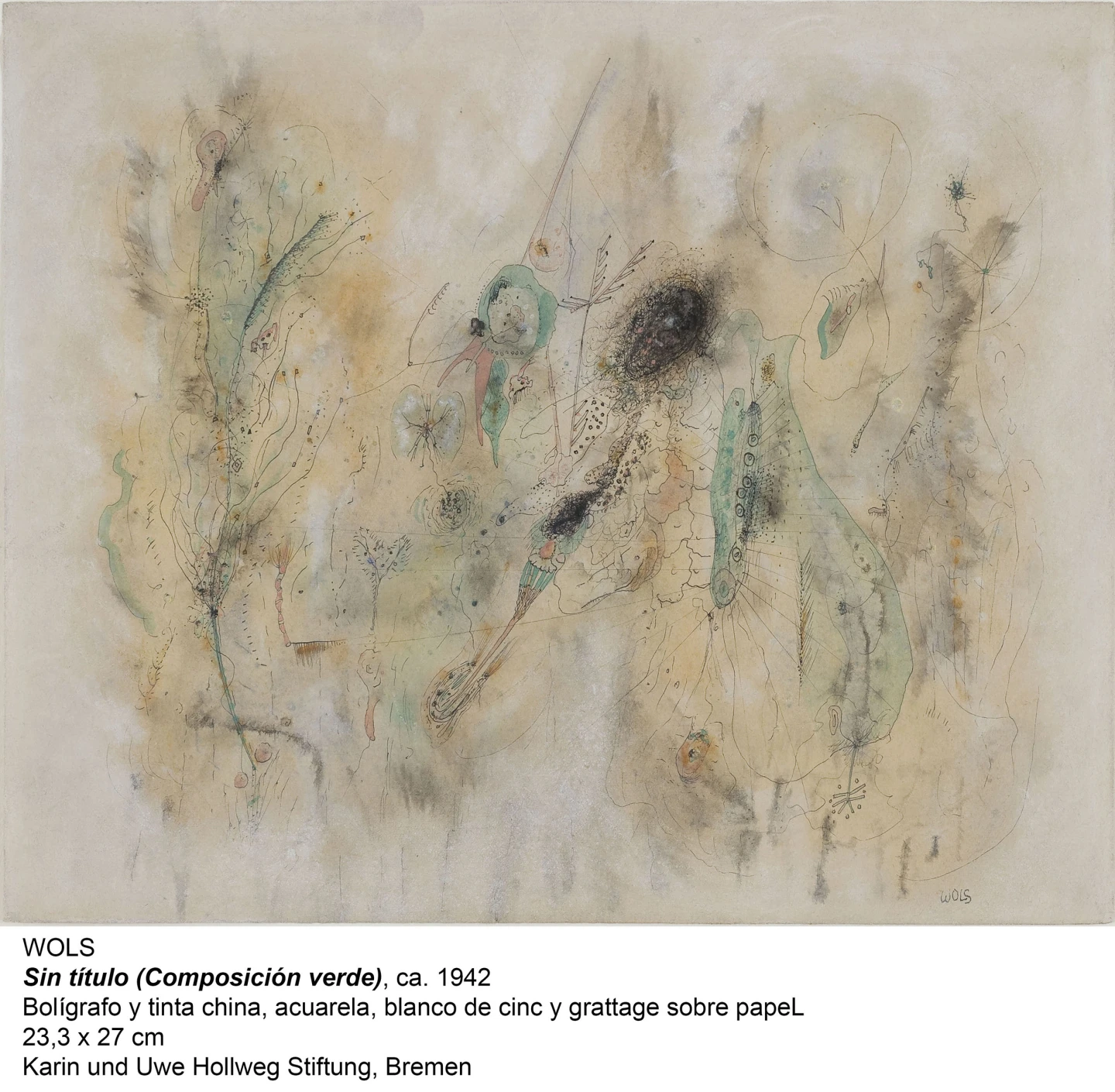 Wols, Sin título (Composición verde), ca.1942
