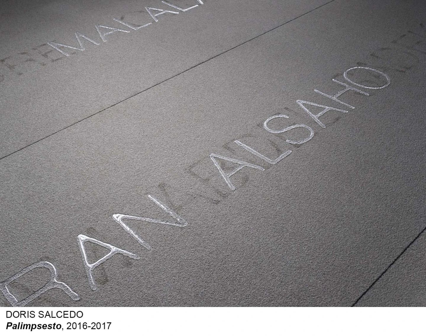 Doris Salcedo.Palimpsesto
