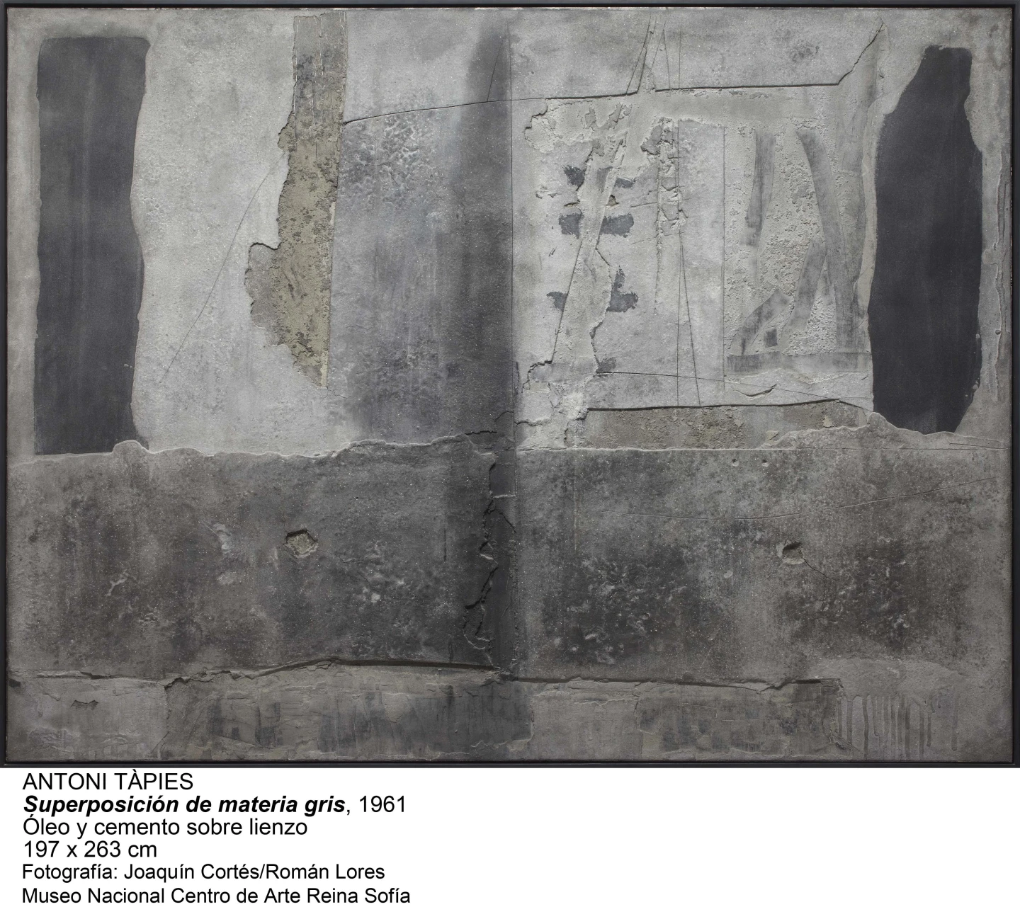 Antoni Tàpies. Superposición de materia gris, 1961