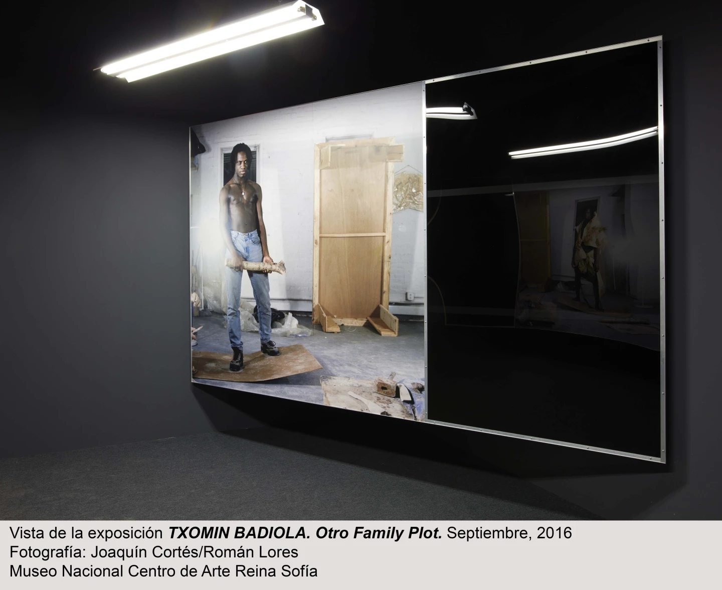 Vista de sala de la exposición Otro Family Plot, de Txomin Badiola.