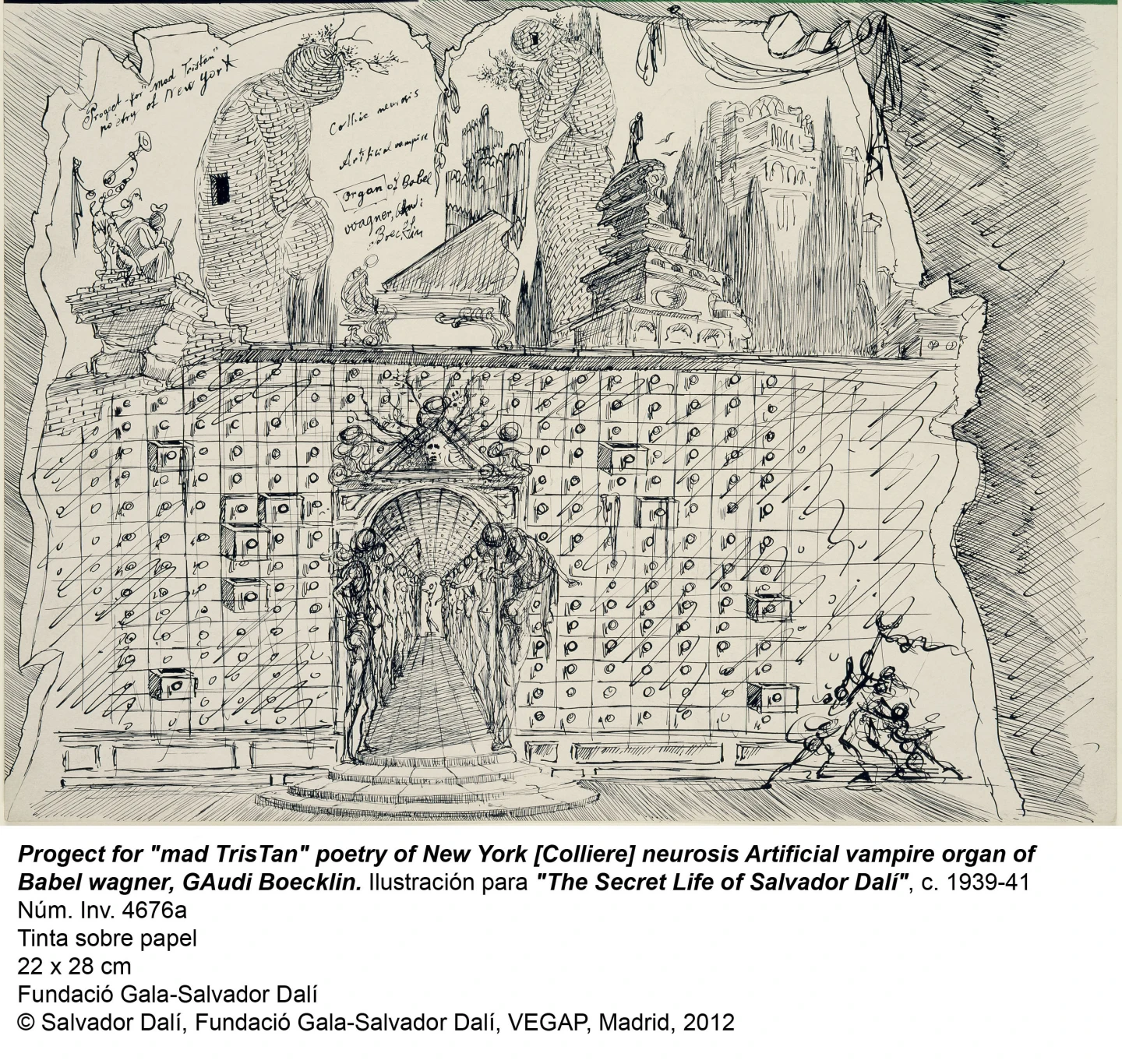 Dalí, ilustración para The Secret Life of Salvador Dalí, c.1939-41 © Salvador Dalí, Fundació Gala-Salvador Dalí, VEGAP, Madrid, 2013