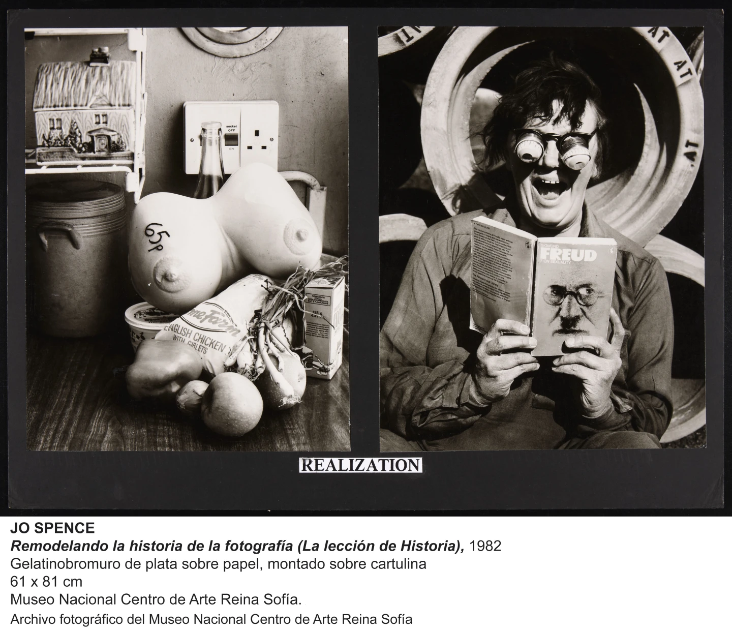 Jo Spence, Remodelando la historia de la fotografía (La lección de historia), 1982