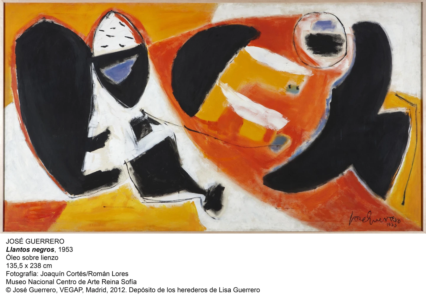 José Guerrero. Llantos negros, 1953