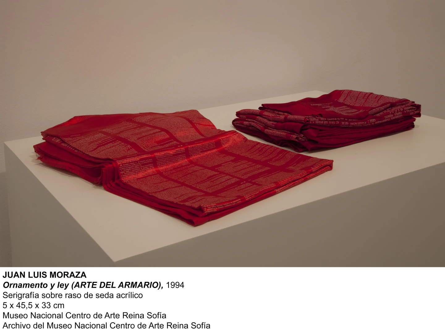 Juan Luis Moraza, Ornamento y ley (Arte del armario), 1994