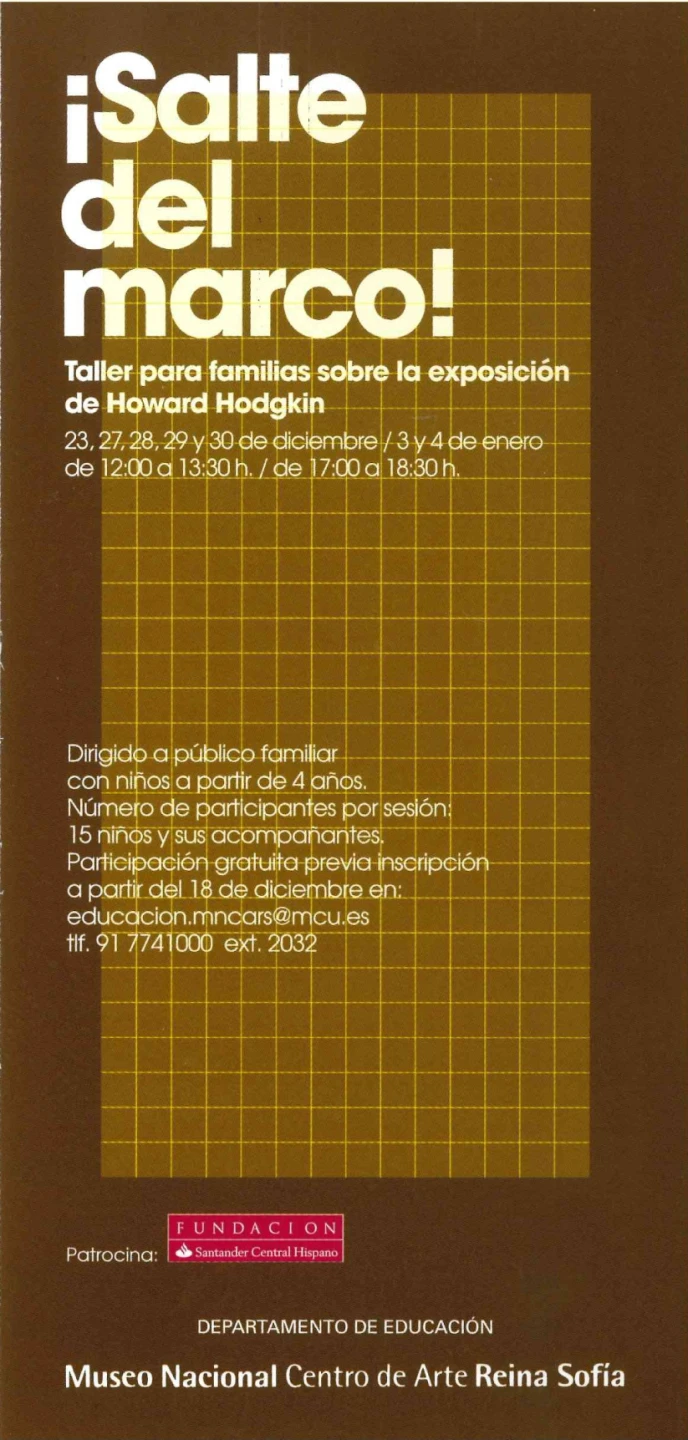 Folleto de la actividad. Museo Reina Sofía, 2006.