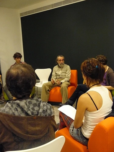 Encuentro del Equipo con Isidoro Valcárcel Medina. Museo Reina Sofía, 2009.