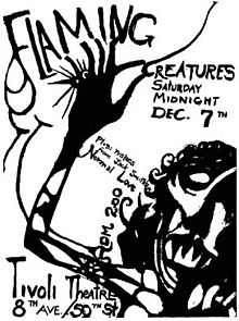 Jack Smith, foyer de la película Flaming Creatures, 1963. Cortesía The Plaster Foundation