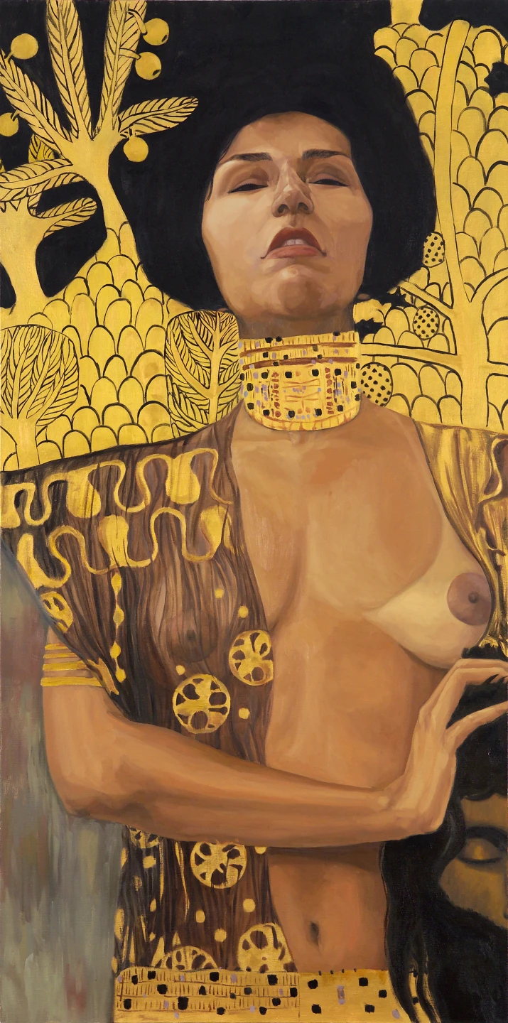 Claudia Coca. Judith. Apres, Klimt, 2004. Óleo sobre lienzo. Cortesía de la artista