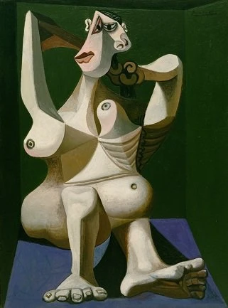 Pablo Picasso. Woman Dressing Her Hair, Royan, June 1940. Oil on canvas. New York, Museum of Modern Art (MoMA). Louis Reinhardt Smith Bequest, 1995. © 2017. Digital image, The Museum of Modern Art, New York/ Scala Florence. © Sucession Pablo Picasso, VEGA